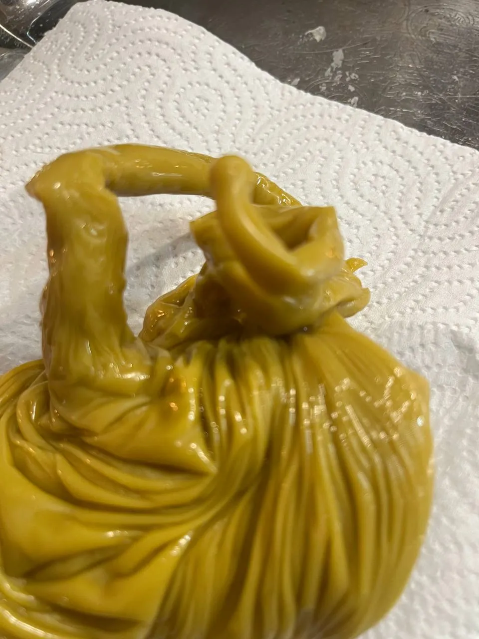 Отливка воска со складками
